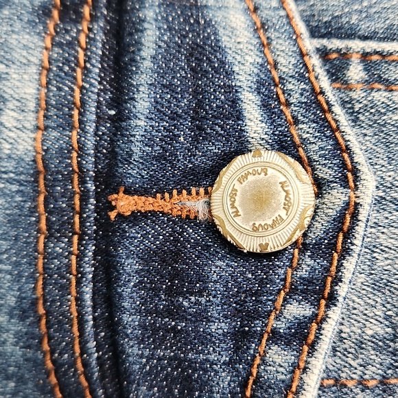 Almost Famous Distressed Denim Jacket Size L - Picture 4 of 17